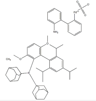 甲磺酸-2-(二-1-金剛烷基膦基)-3,6-二甲氧基-2’,4’,6’-三異丙基-1,1’-聯苯(2-氨基-1,1’-聯苯-2-基)钯(II)   AdBrettPhos Pd G3