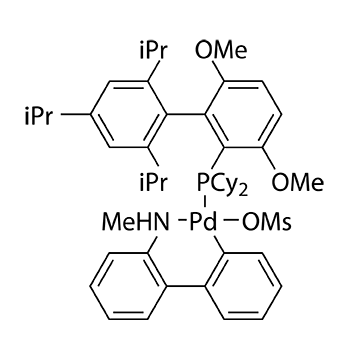(2-二環己基膦-3,6-二甲氧基-2’,4’,6’-三異丙基-1,1’-聯苯)(2’-甲基氨基-1,1’-聯苯-2-基)甲磺酸钯(II)BrettPhos Palladacycle Gen. 4