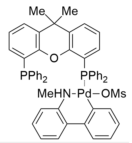 甲烷磺酸(4,5-雙二苯基膦-9,9-二甲基氧雜蒽)(2’-甲胺基-1,1’-聯苯-2-基)钯(II)